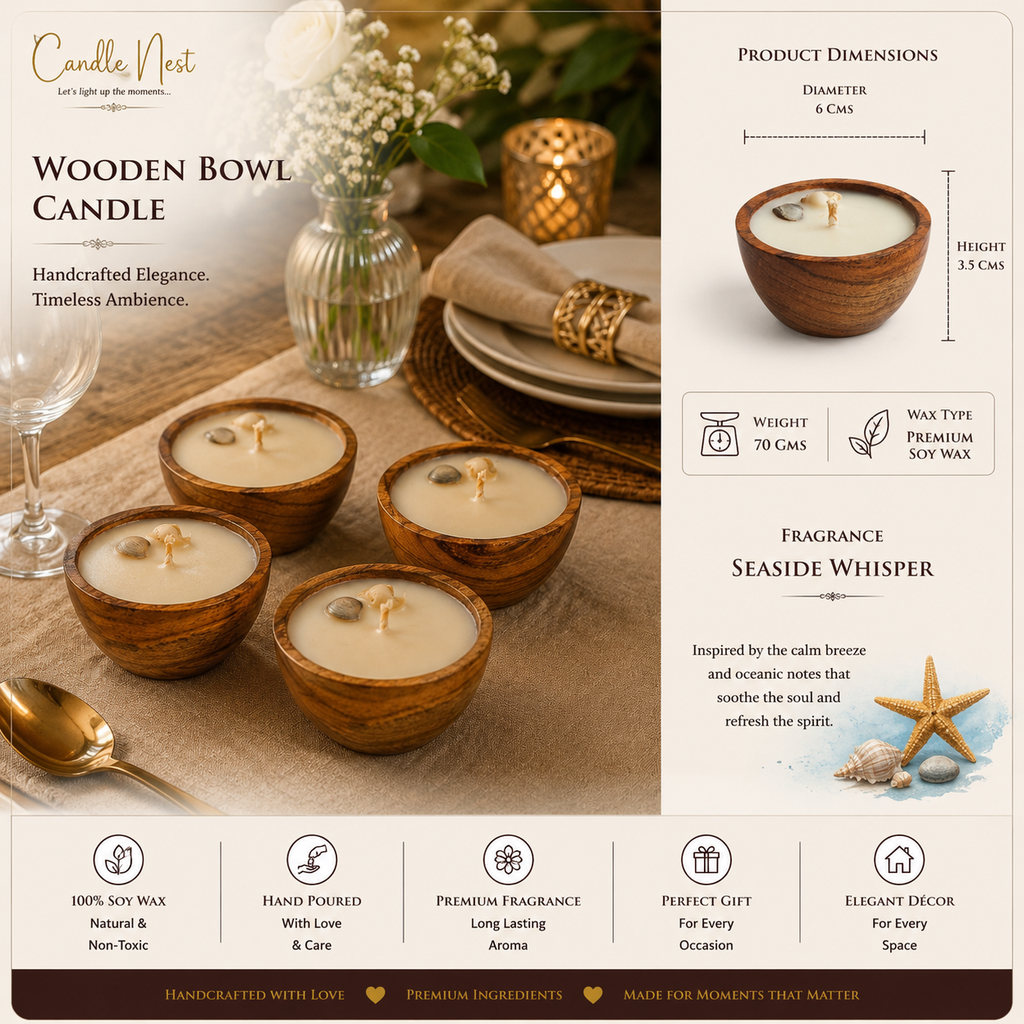 Mini Bowl Candle Set - Seaside Whisper