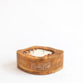 Amorphic Wooden Bowl Candle - Teakwood