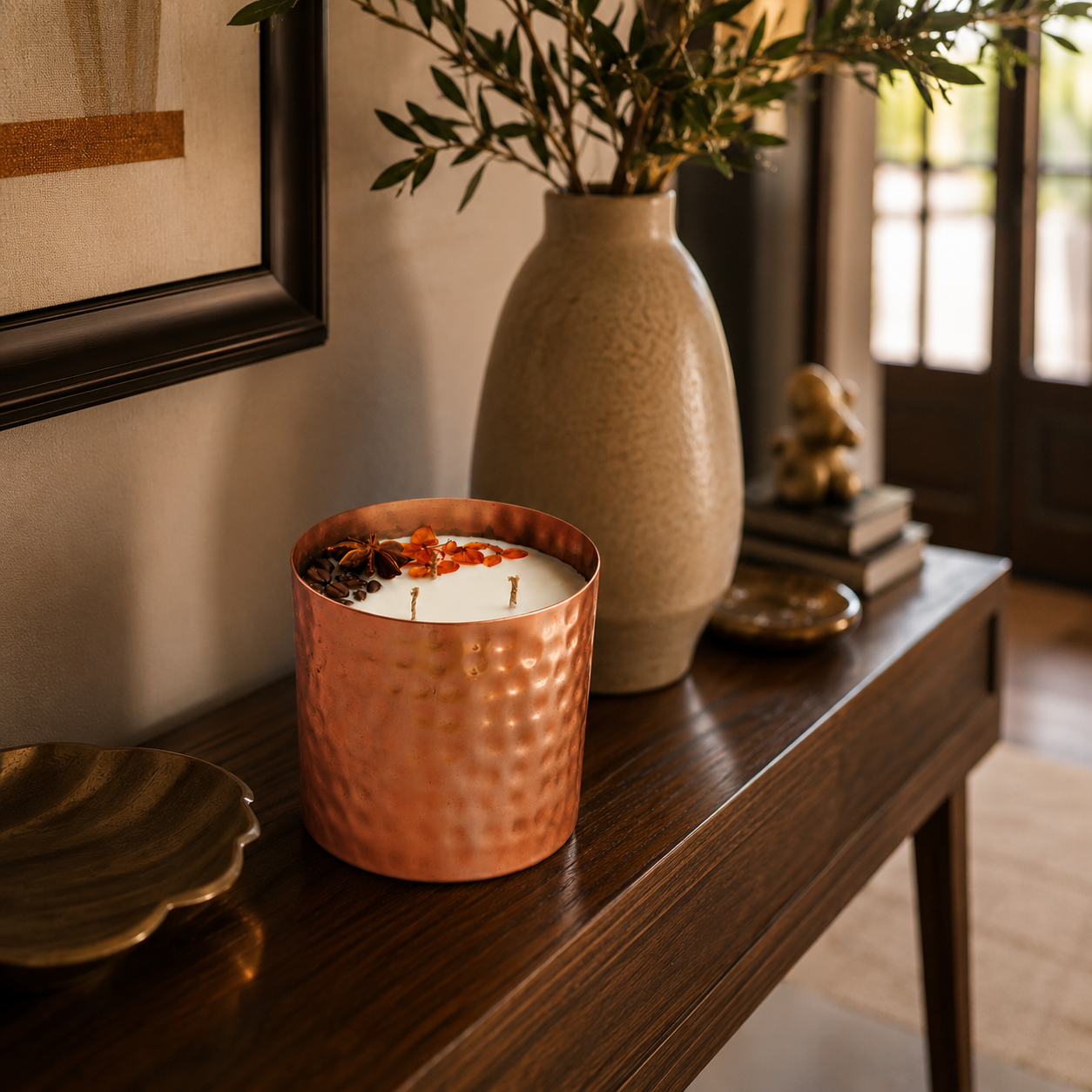 Majestic Hammered Jar Candle - Tobacco Vanilla