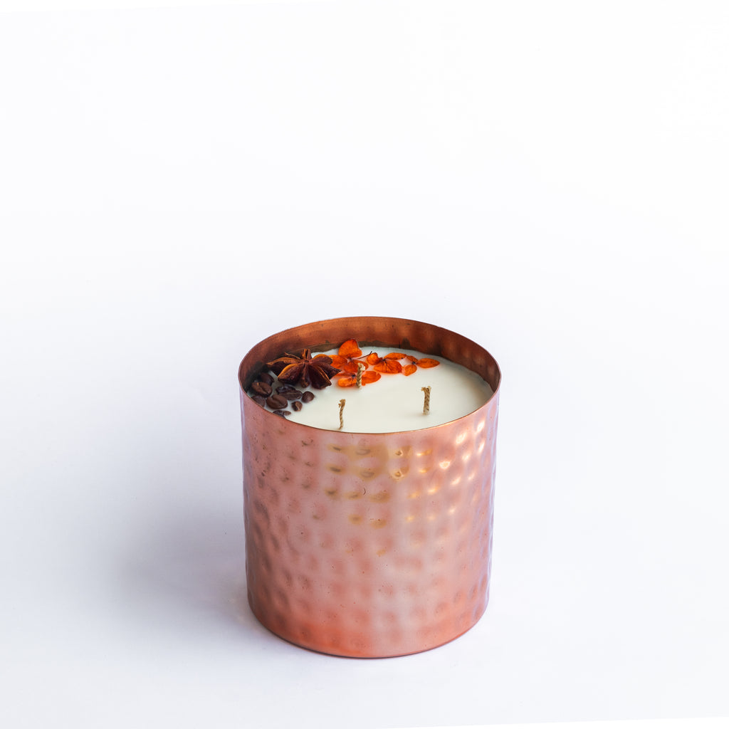 Majestic Hammered Jar Candle - Tobacco Vanilla