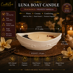 Luna Boat Candle - Velvety Vanilla