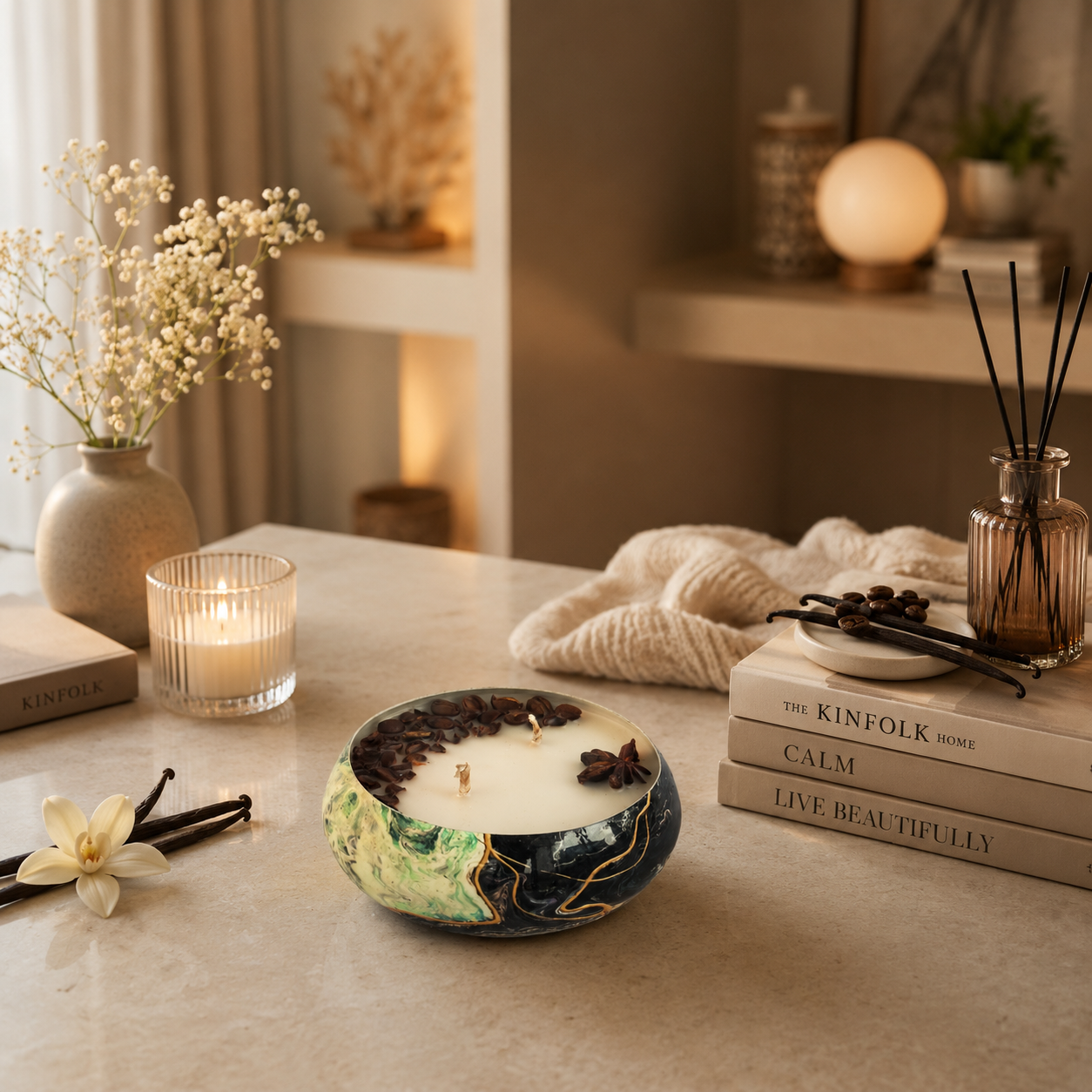 Meenakari Urli Candle - Velvety Vanilla