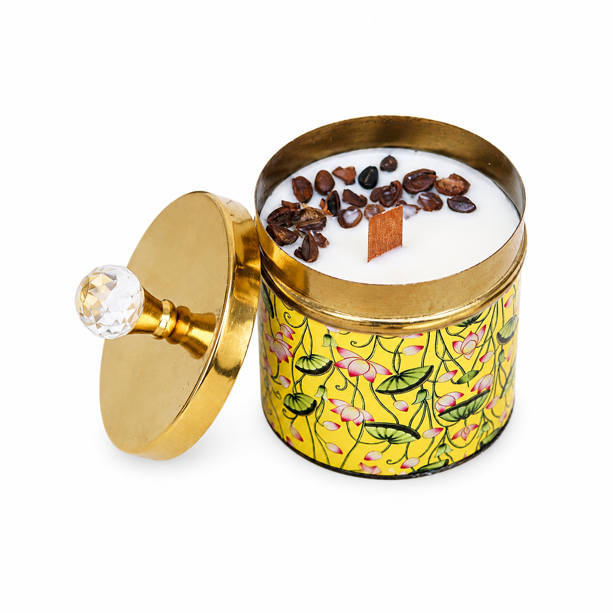 Yellow - Pichwai Jar Candle - Velvety Vanilla
