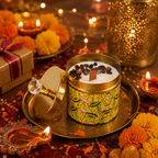 Yellow - Pichwai Jar Candle - Velvety Vanilla