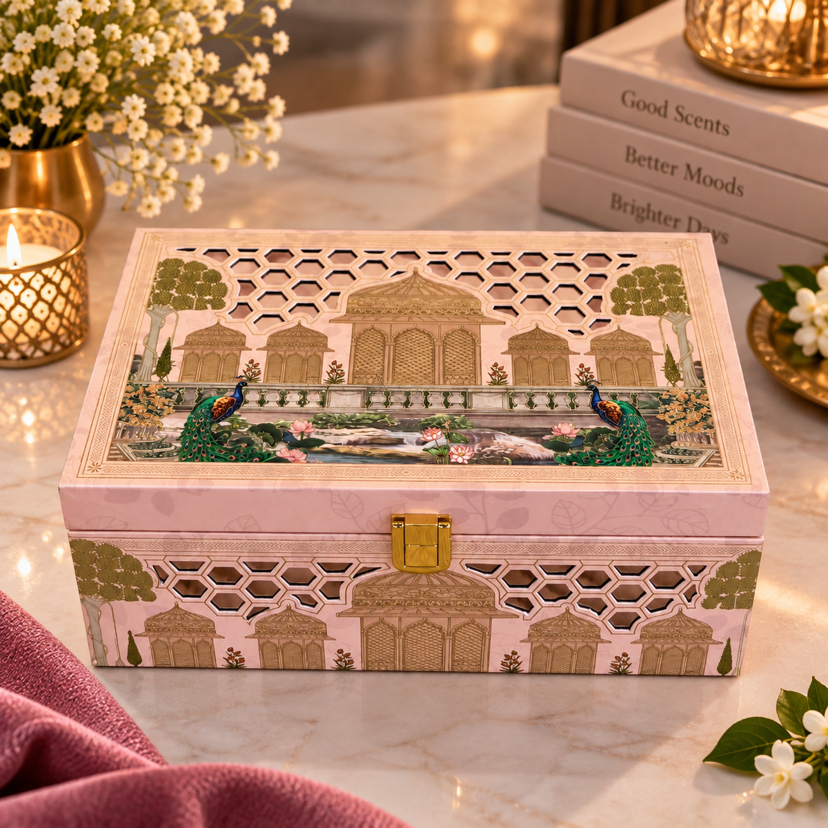 Candle Nest Shikhi Vilas- The Peacock palace gift Box