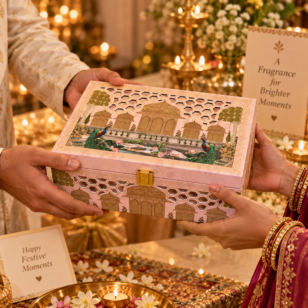 Candle Nest Shikhi Vilas- The Peacock palace gift Box