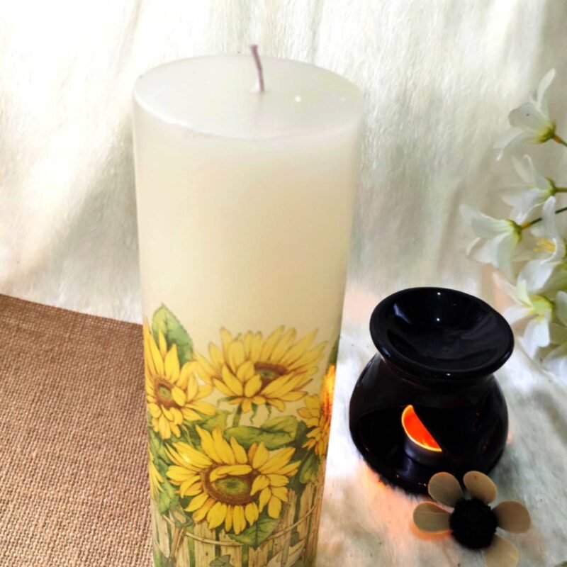 Decoupage Pillar Candle